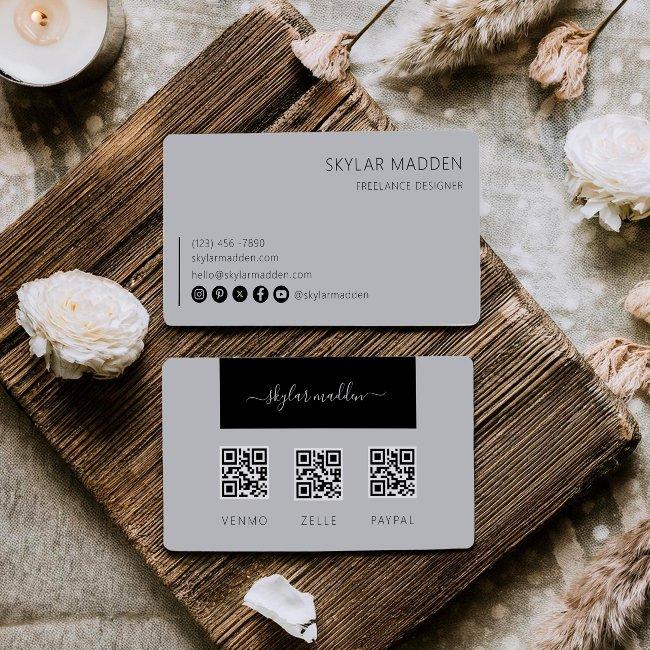 Freelance Cash Payment Scan QR Code