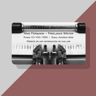 Freelance Writer Clever Typewriter Design