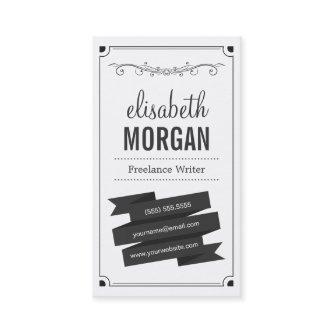 Freelance Writer - Retro Black and White