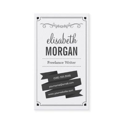Freelance Writer - Retro Black and White
