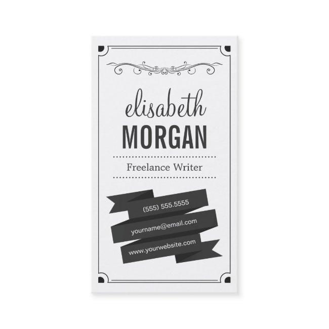 Freelance Writer - Retro Black and White