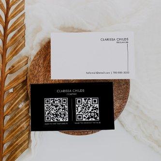 Freelancer Formal Minimalist Simple Qr Code