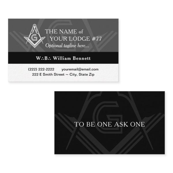 Freemason Black and White Masonic