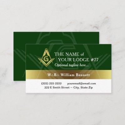 Freemason Green and Gold Masonic