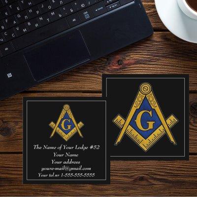 Freemason Masonic Masonry Black Blue Square