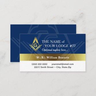 Freemason Navy Blue and Gold Masonic