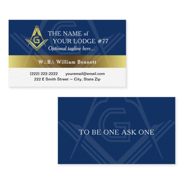 Freemason Navy Blue and Gold Masonic