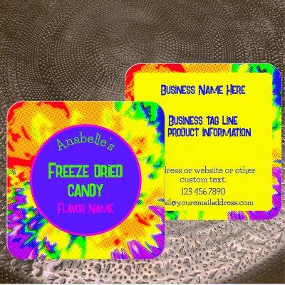 Freeze Dried Candy Custom Colorful Personalized  Square