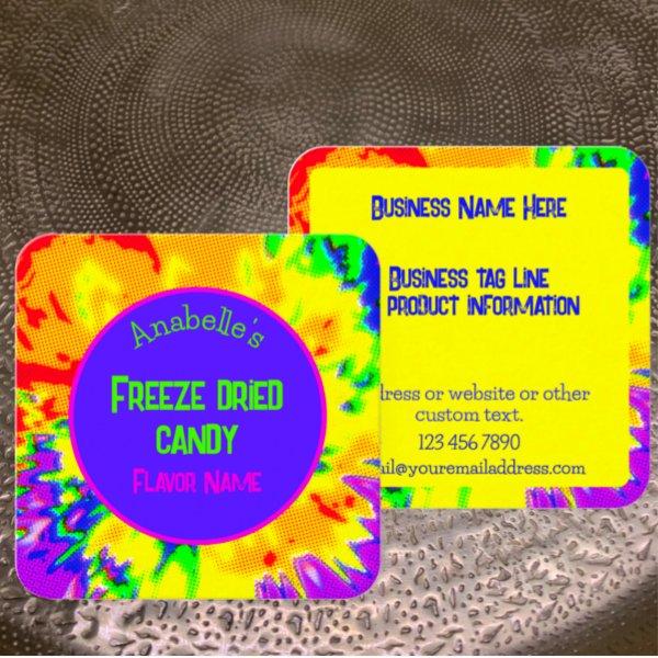 Freeze Dried Candy Custom Colorful Personalized  Square