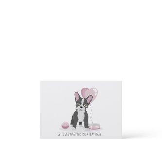 French Bulldog Birthday Play Date Calling Card