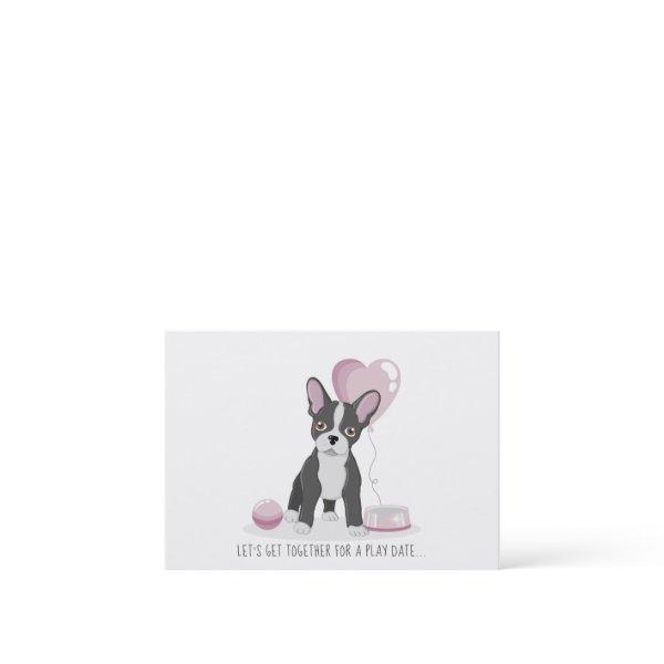 French Bulldog Birthday Play Date Calling Card