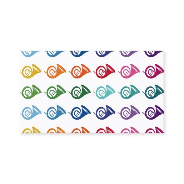 French Horn Colorful Fun Array Music