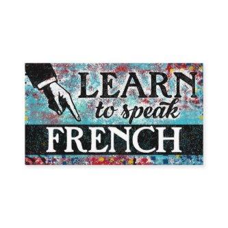 French Language Lessons  - Blue Red