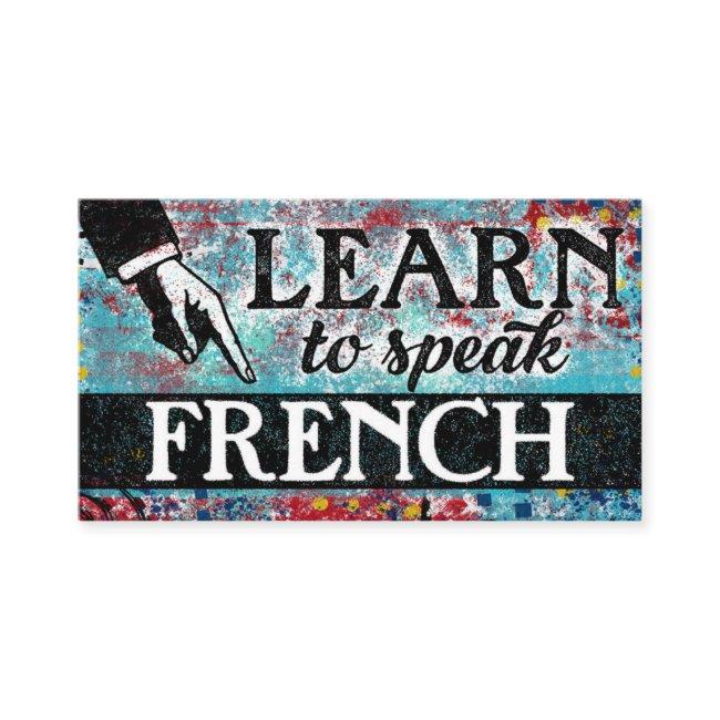 French Language Lessons - Blue Red