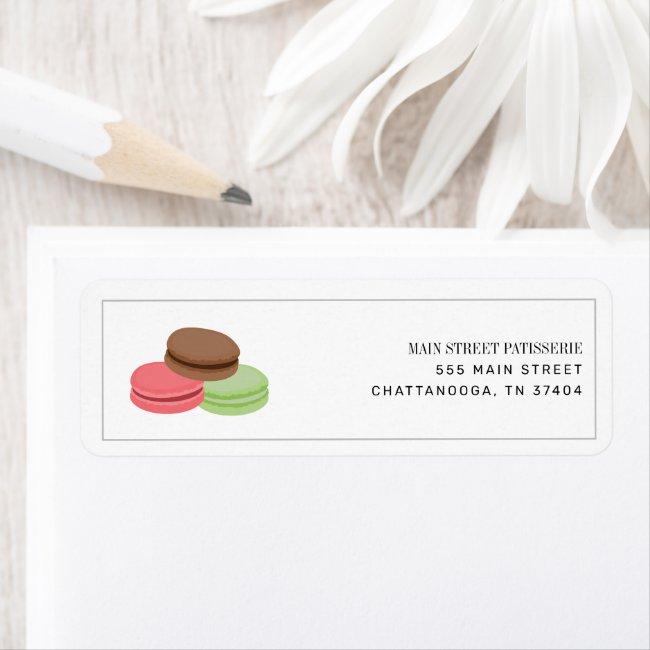 French Macarons Bakery Patisserie Business Label