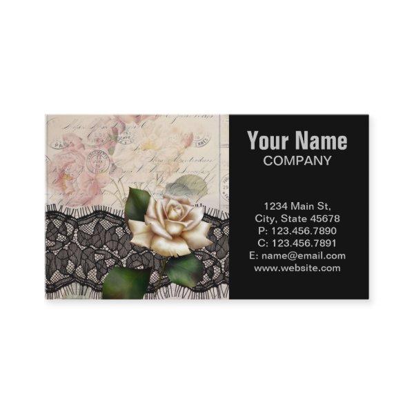 french scripts vintage lace victorian white rose