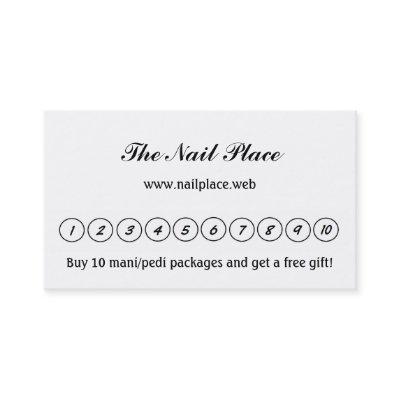 "Frequent Visitor" (10 Circles) Loyalty Cards