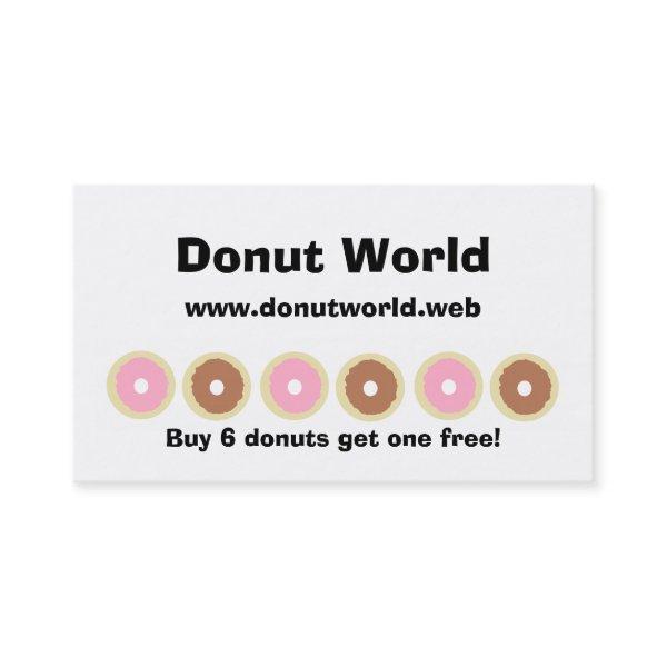 "Frequent Visitor" (6 Donuts) Loyalty Cards