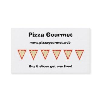 "Frequent Visitor" (Pizza Slices) Loyalty Cards