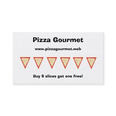 "Frequent Visitor" (Pizza Slices) Loyalty Cards