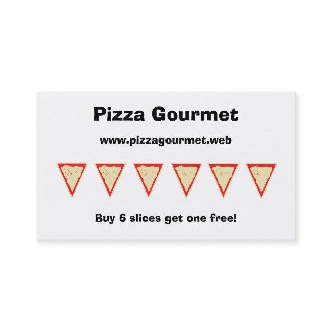 "Frequent Visitor" (Pizza Slices) Loyalty Cards