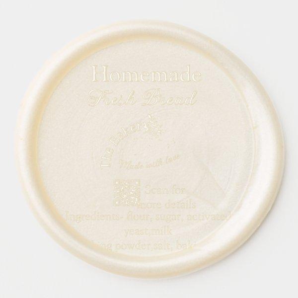 Fresh bread bakery add name ingredients Q r code h Wax Seal Sticker