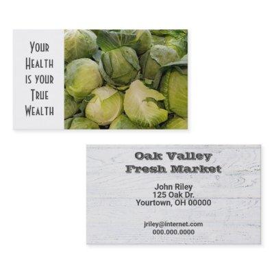 Fresh Cabbage At The Market