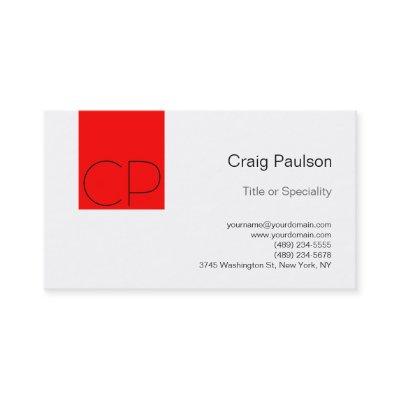 Fresh Red Black White Monogram