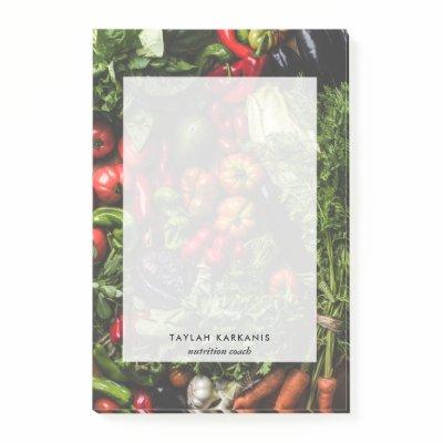 Fresh Vegetables Health Field Personalized Post-it Notes