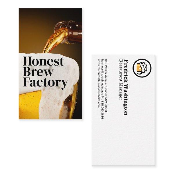 Freshly Poured Glass of Beer | Brewery