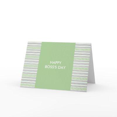Fret Stripe Pistachio Happy Boss's Day Thank You Card