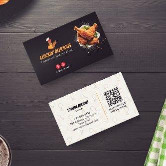 Fried Chicken Business | Minimalist Dark Barcode