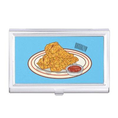 Fried chicken cartoon illustration  case