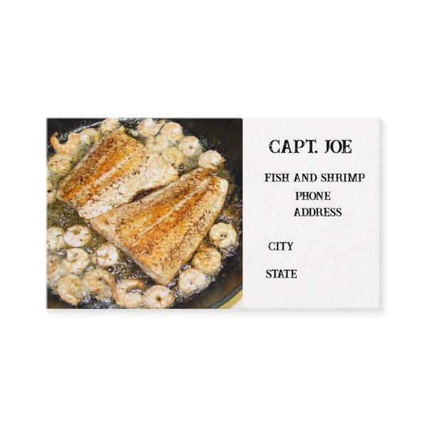 Fried redfish and shrimp restaurant