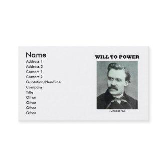 Friedrich Nietzsche Will To Power