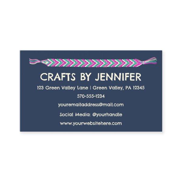 Friendship Bracelets on Navy Blue Personalized