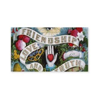 Friendship love & truth art profile calling card