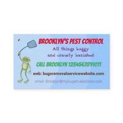 Frog cartoon pest control business