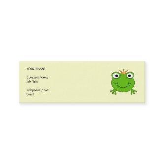 Frog Prince. Smiling Frog with a Crown. Mini