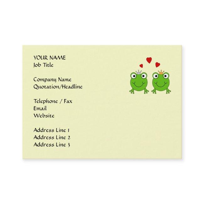 Frog Princess and Frog Prince, with hearts.