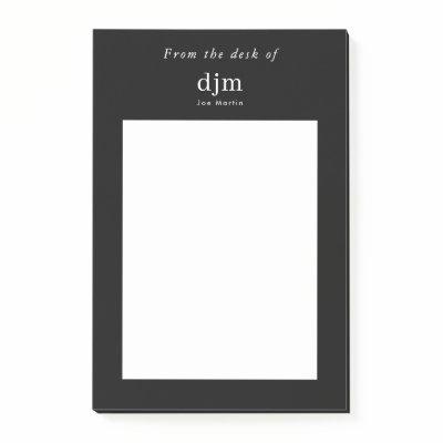 From The Desk Of Minimalist Simple Business Post-it Notes