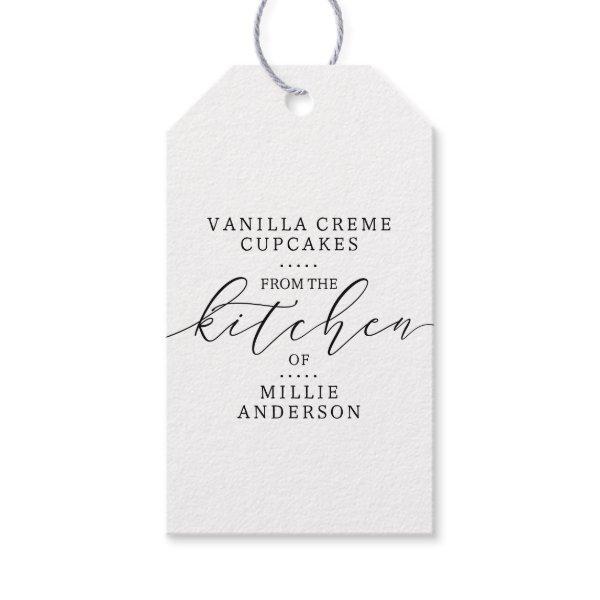 From the Kitchen of Handwritten Script Baked Goods Gift Tags