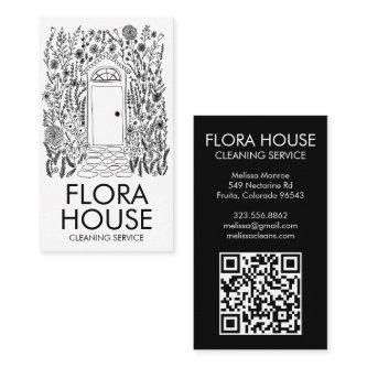 FRONT DOOR House Cleaning Yardwork Garden QR Code