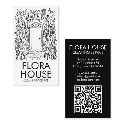 FRONT DOOR House Cleaning Yardwork Garden QR Code