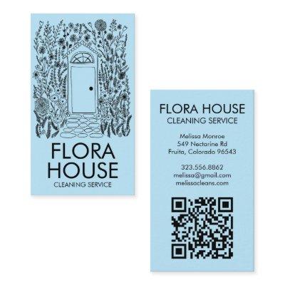 FRONT DOOR House Cleaning Yardwork Garden QR Code