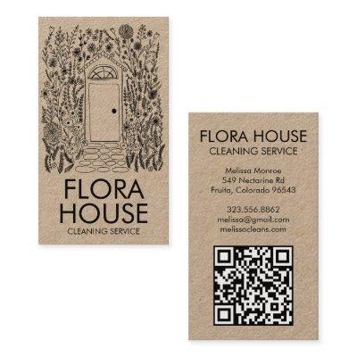 FRONT DOOR House Cleaning Yardwork Garden QR Code