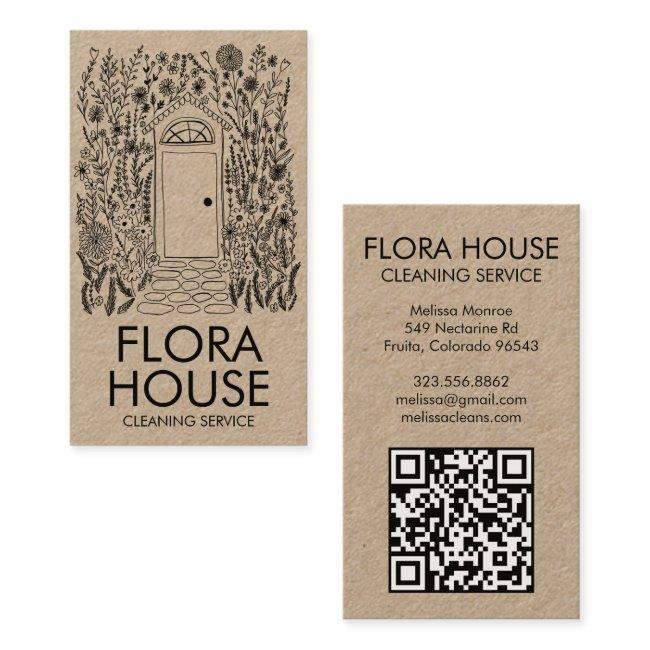 FRONT DOOR House Cleaning Yardwork Garden QR Code