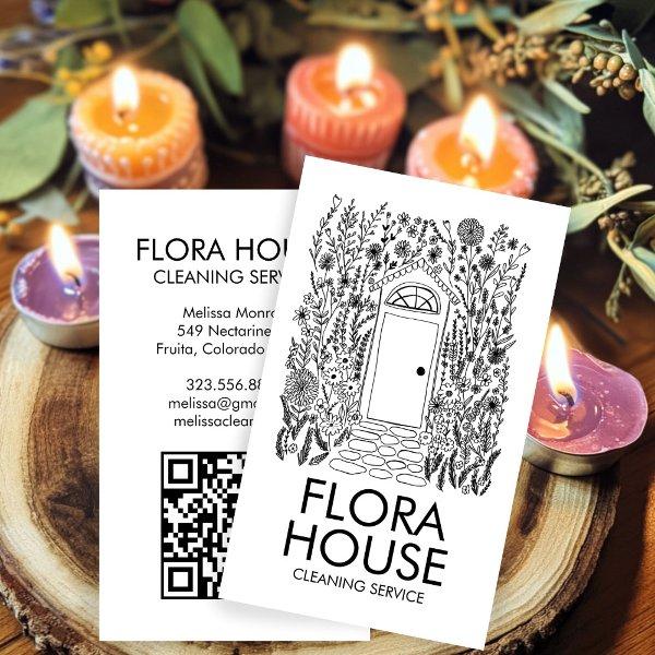 FRONT DOOR House Cleaning Yardwork Garden QR Code