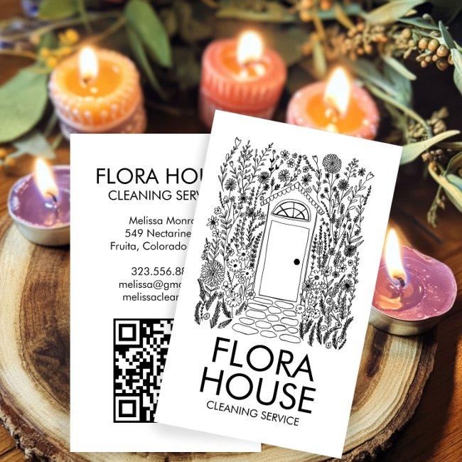 FRONT DOOR House Cleaning Yardwork Garden QR Code