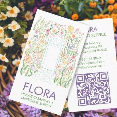FRONT DOOR House Cleaning Yardwork Garden QR Code